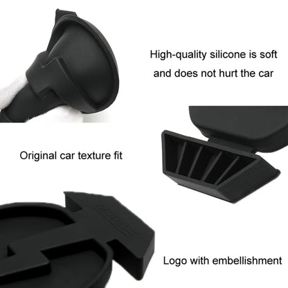 For Tesla Model3/Y 2pcs Charging Port Silicone Dustproof Waterproof Cover, Color: Conjoined Black - Waterproof Covers by PMC Jewellery | Online Shopping South Africa | PMC Jewellery