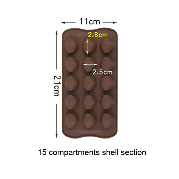 2pcs Silicone Chocolate Mold Jelly Christmas Candy Cake Mould, Style: Shell - Food Molds by PMC Jewellery | Online Shopping South Africa | PMC Jewellery