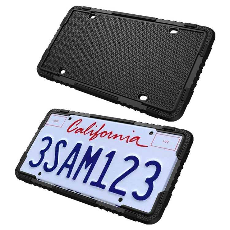 For North American Models Silicone License Plate Frame, Specification: 1pcs Black - License Plate Covers & Frames by PMC Jewellery | Online Shopping South Africa | PMC Jewellery | Buy Now Pay Later Mobicred