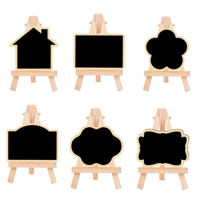 Small Party Shop Message Blackboard Ornaments Pine Tripod Decorative Message Board(Big Wave) - Message Boards by PMC Jewellery | Online Shopping South Africa | PMC Jewellery