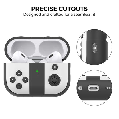 For AirPods Pro 2 AhaStyle PT-JY08 Split Silicone Cartoon Earphone Protective Case(Black And White) - For AirPods Pro 2 by AhaStyle | Online Shopping South Africa | PMC Jewellery | Buy Now Pay Later Mobicred