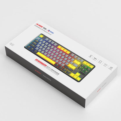 Ajazz K870T Pro 87 Keys Three Mode Wireless/Bluetooth/Wired Pluggable RGB Mechanical Keyboard Red Shaft (Black) - Wireless Keyboard by Ajazz | Online Shopping South Africa | PMC Jewellery | Buy Now Pay Later Mobicred