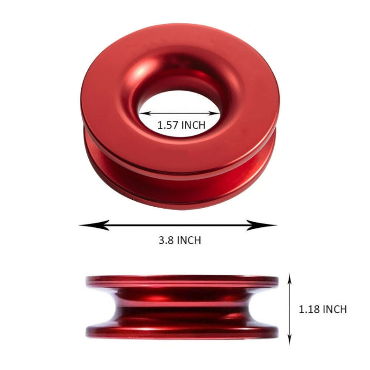 Aluminum Snatch Recovery Ring For 3/8" & 1/2" Rope(Red) - Towing Bars by PMC TechLife | Online Shopping South Africa | PMC TechLife