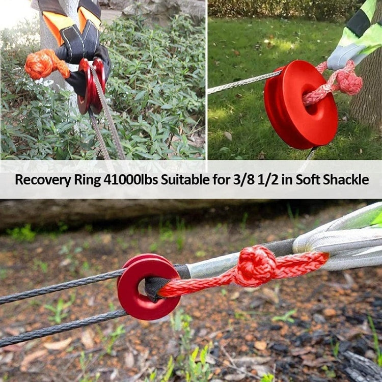 Aluminum Snatch Recovery Ring For 3/8" & 1/2" Rope(Red) - Towing Bars by PMC TechLife | Online Shopping South Africa | PMC TechLife