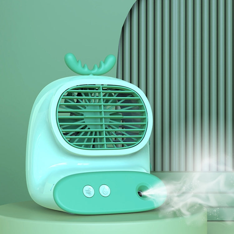 CS1319 Desktop Small Hydrating Spray Cartoon Fan Rechargeable Silent Humidifying Fan(Bunny Blue) - Electric Fans by PMC Jewellery | Online Shopping South Africa | PMC Jewellery | Buy Now Pay Later Mobicred