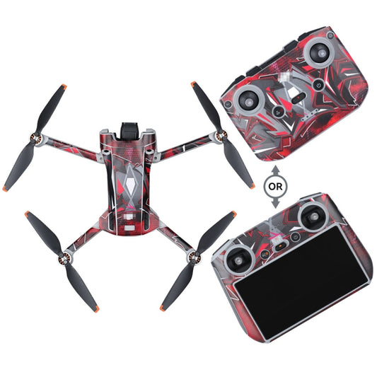 For DJI Mini 3 Pro Remote Control Body Sticker ,Spec: RC With Screen(Red Warfare) - Stickers by RCSTQ | Online Shopping South Africa | PMC Jewellery | Buy Now Pay Later Mobicred