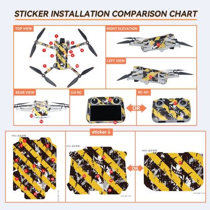 For DJI Mini 3 Pro Remote Control Body Sticker ,Spec: RC-N1 Without Screen(Graffiti No. 2) - Stickers by RCSTQ | Online Shopping South Africa | PMC Jewellery | Buy Now Pay Later Mobicred