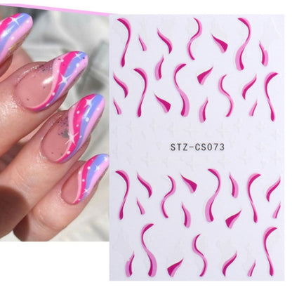 French Style Manicure Sticker Pop Stripe Line Nail Sticker(Stz-CS073) - Nail Stickers by PMC Jewellery | Online Shopping South Africa | PMC Jewellery | Buy Now Pay Later Mobicred