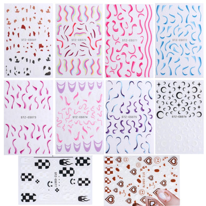 French Style Manicure Sticker Pop Stripe Line Nail Sticker(Stz-CS073) - Nail Stickers by PMC Jewellery | Online Shopping South Africa | PMC Jewellery | Buy Now Pay Later Mobicred