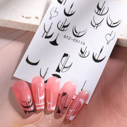 French Style Manicure Sticker Pop Stripe Line Nail Sticker(Stz-CS074) - Nail Stickers by PMC Jewellery | Online Shopping South Africa | PMC Jewellery | Buy Now Pay Later Mobicred