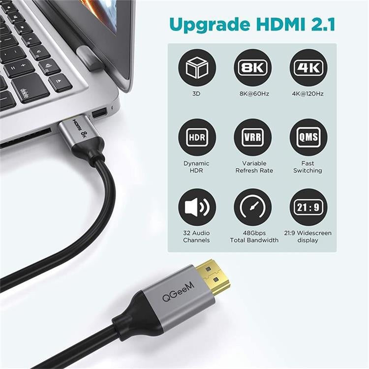 QGeeM QG-AV17 HDMI To HDMI Connection Cable Support 8K&60Hz 4.5m Length - free shipping - PMC Jewellery - Order now!