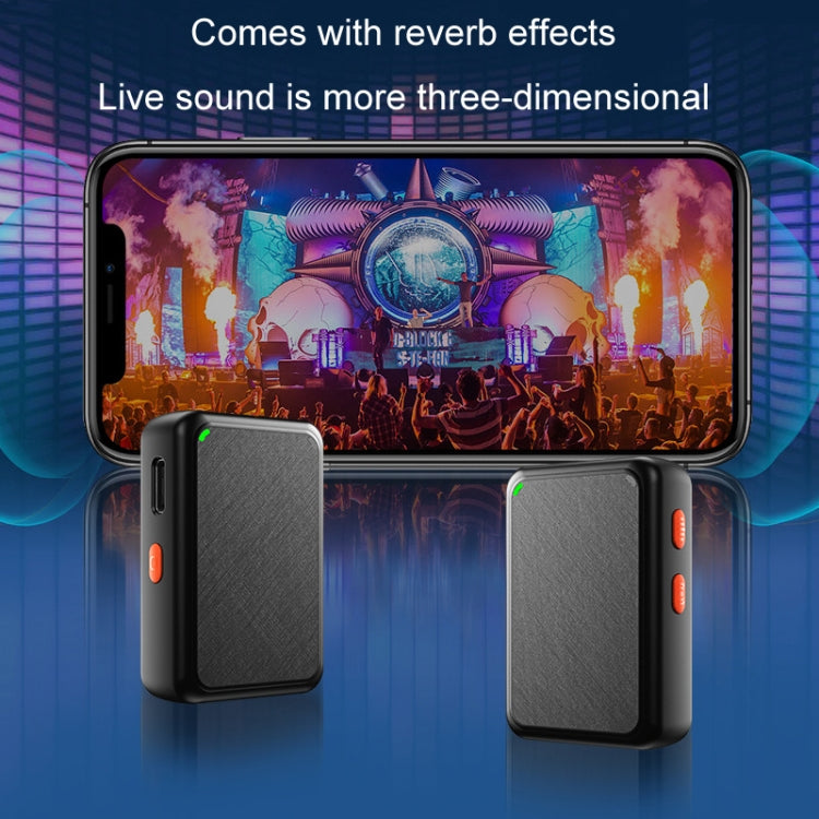 APEXEL APL-MIC009 One For Two Outdoor Live Noise Canceling Microphone(Black) - free shipping - PMC TechLife - Order now!