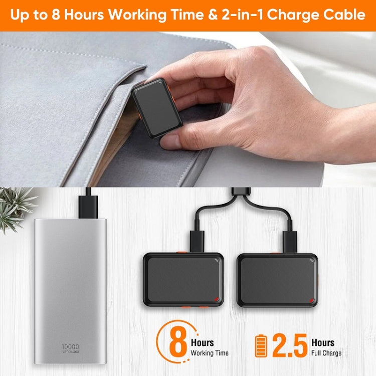 APEXEL APL-MIC009 One For Two Outdoor Live Noise Canceling Microphone(Black) - free shipping - PMC TechLife - Order now!