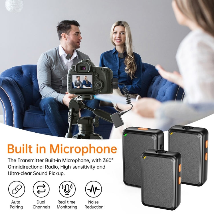 APEXEL APL-MIC009 One For Two Outdoor Live Noise Canceling Microphone(Black) - free shipping - PMC TechLife - Order now!