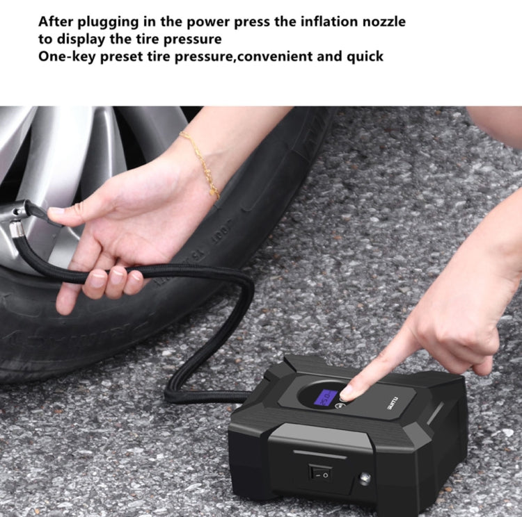 SUITU  ST-818  DC 12V Wired Car Air Pump Tire Inflator With LED Lighting Pointer Model+Toolbox - Inflatable Pump by SUITU | Online Shopping South Africa | PMC Jewellery