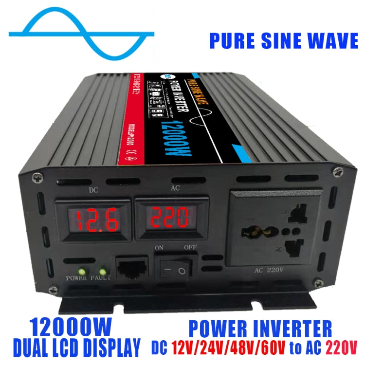 12000W (Actual 2000W) 48V to 220V High Power Car Sine Wave Inverter Power Converter - Pure Sine Wave by PMC Jewellery | Online Shopping South Africa | PMC Jewellery | Buy Now Pay Later Mobicred