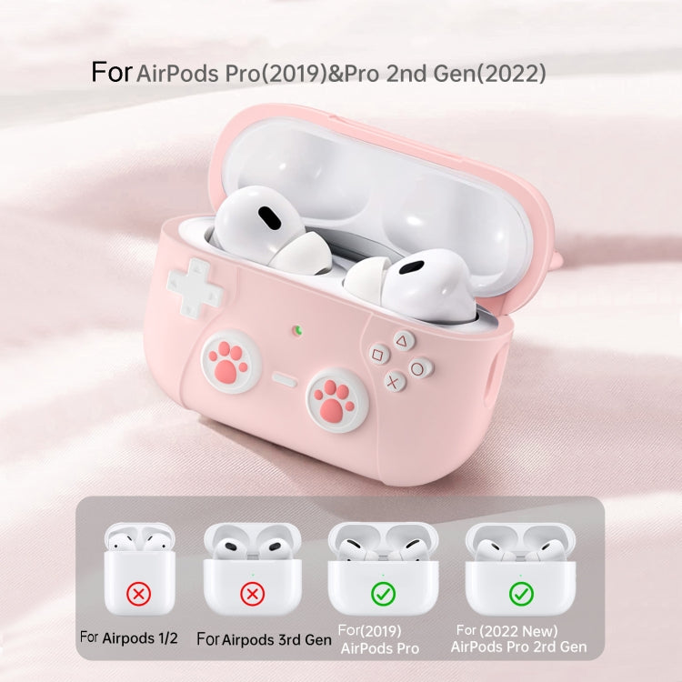 For AirPods Pro 2 Earphone Silicone Protective Case  Cat Claw Cover(Dark Gray) - For AirPods Pro 2 by PMC Jewellery | Online Shopping South Africa | PMC Jewellery | Buy Now Pay Later Mobicred