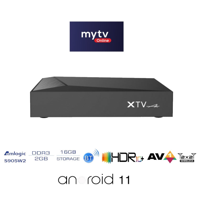 XTV Air 2GB+16GB Infrared Remote Version Mini HD 4K Android TV Network Set-Top Box Amlogic S905w2 Quad Core(UK Plug) - Amlogic S905 by PMC Jewellery | Online Shopping South Africa | PMC Jewellery | Buy Now Pay Later Mobicred