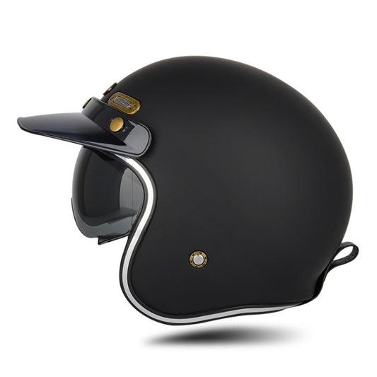 SOMAN Motorcycle Four Seasons Carbon Fiber Half Helmet, Color: FRP Matte Black(L) - Helmets by SOMAN | Online Shopping South Africa | PMC Jewellery | Buy Now Pay Later Mobicred