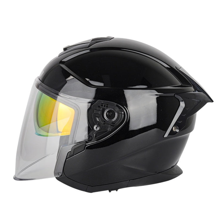 SOMAN Motorcycle Electric Bicycle Dual Lens Riding Helmet, Size: XXL(Bright Back) - Helmets by SOMAN | Online Shopping South Africa | PMC Jewellery | Buy Now Pay Later Mobicred