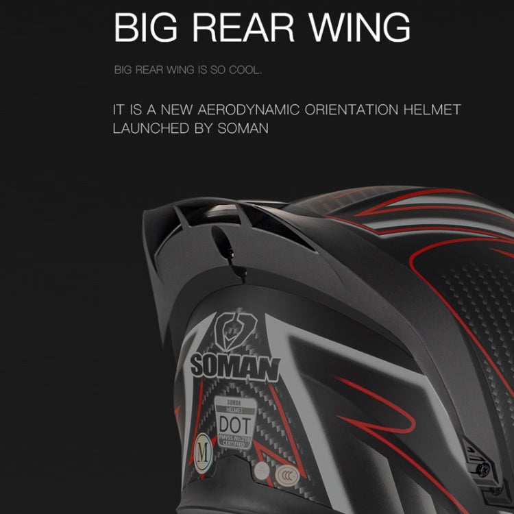 SOMAN Motorcycle Dual Lens Riding Peel-Off Full Coverage Helmet, Size: XXL(Sapphire Vision) - free shipping - PMC TechLife - Order now!