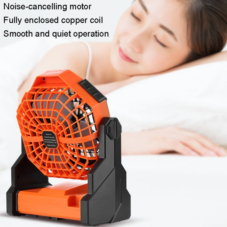 Outdoor Infinitely Variable Speed Portable Large Wind Charging Camping Lighting Fan(Black Green) - Electric Fans by PMC Jewellery | Online Shopping South Africa | PMC Jewellery | Buy Now Pay Later Mobicred