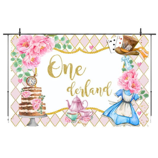 210x150cm Tea Party Tea Cup Teapot Birthday Backdrop Cloth - Birthday Party by PMC Jewellery | Online Shopping South Africa | PMC Jewellery | Buy Now Pay Later Mobicred