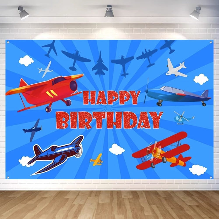 210x150cm Airplane Theme Birthday Background Cloth Children Birthday Party Decoration Photography Background - Birthday Party by PMC Jewellery | Online Shopping South Africa | PMC Jewellery