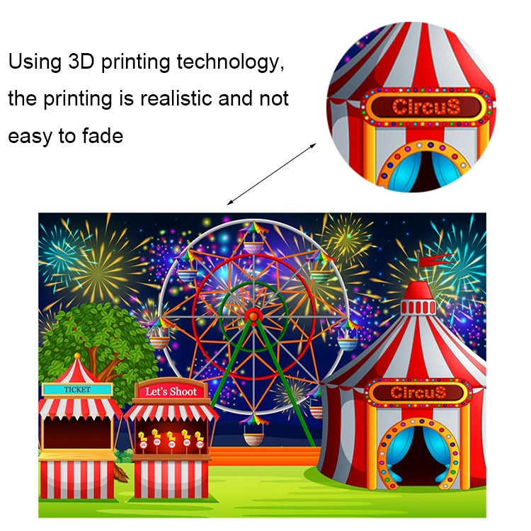 150 x 100cm Circus Amusement Park Ferris Wheel Photography Background Cloth(MDM07047) - Cartoon by PMC Jewellery | Online Shopping South Africa | PMC Jewellery