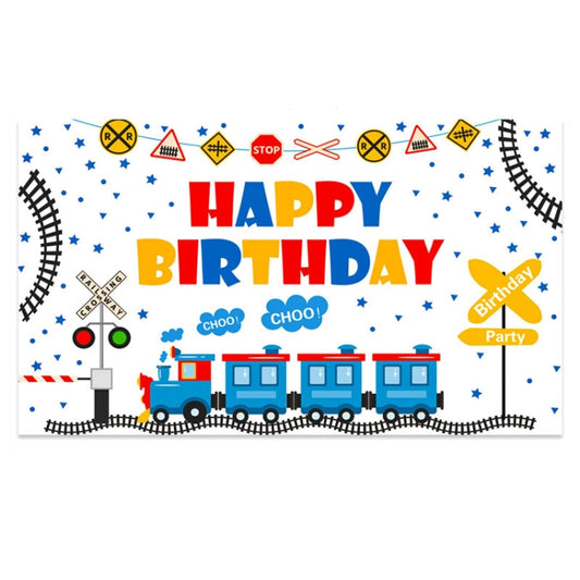 210x180cm Train Cartoon Children Birthday Background Cloth Faber Decoration - Birthday Party by PMC Jewellery | Online Shopping South Africa | PMC Jewellery | Buy Now Pay Later Mobicred