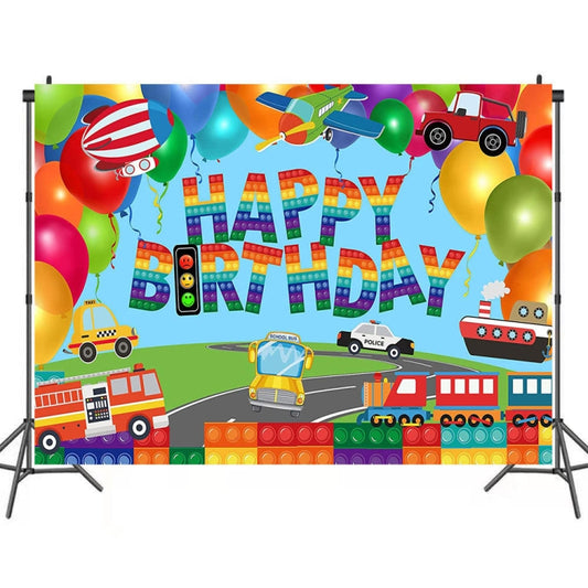 180x180cm Train Fire Truck Party Background Cloth -  by PMC Jewellery | Online Shopping South Africa | PMC Jewellery | Buy Now Pay Later Mobicred