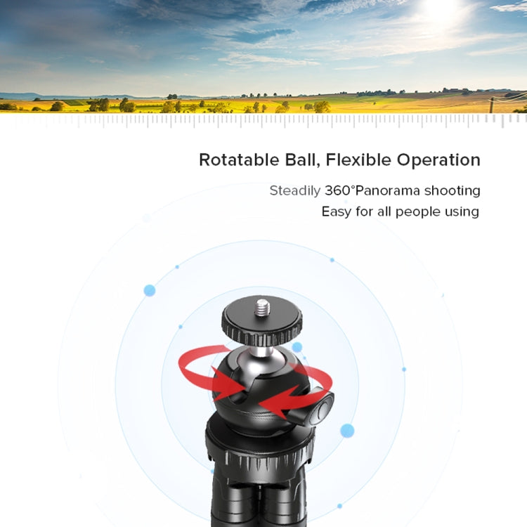 APEXEL APL-JJ09 Mobile Selfie Live Streaming Portable Stretch Telephoto Tripod(Black) - Stand by APEXEL | Online Shopping South Africa | PMC TechLife | Buy Now Pay Later Mobicred