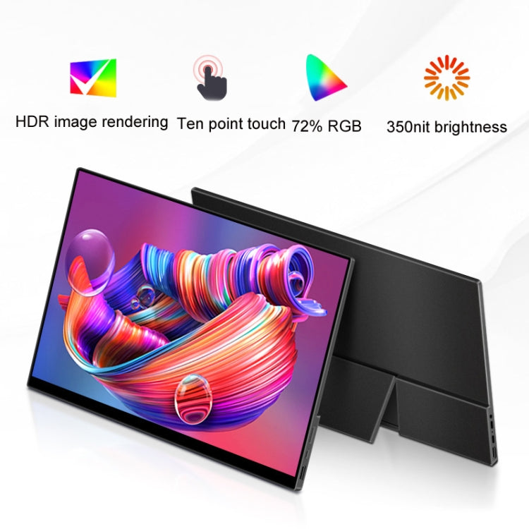 15.6 inch Touch Version 4K Portable External Extended Screen Display For Switch/PS5/Mobile Phone/Computer(UK Plug) - LCD Monitors by PMc TechLife | Online Shopping South Africa | PMc TechLife | Buy Now Pay Later Mobicred