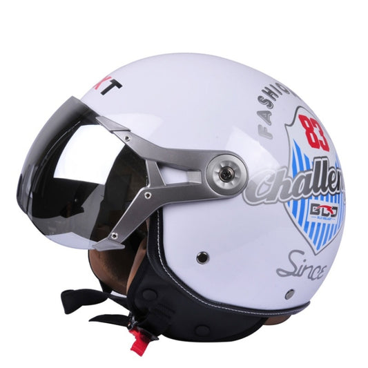 GXT Electric Vehicle Half Cover Helmet Four Seasons Retro Helmet, Size: XL(White Shield 83) - Helmets by GXT | Online Shopping South Africa | PMC Jewellery | Buy Now Pay Later Mobicred