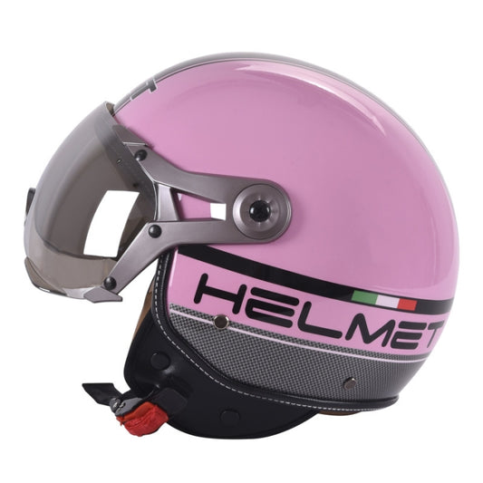 GXT Electric Vehicle Half Cover Helmet Four Seasons Retro Helmet, Size: XL(Pink Flower) - Helmets by GXT | Online Shopping South Africa | PMC Jewellery | Buy Now Pay Later Mobicred