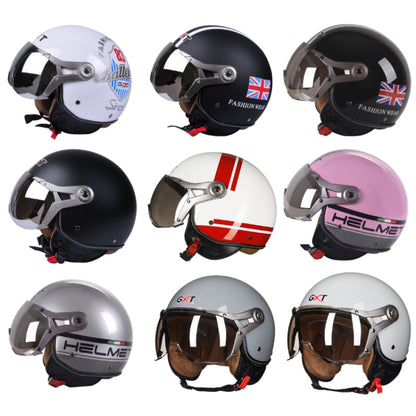 GXT Electric Vehicle Half Cover Helmet Four Seasons Retro Helmet, Size: XL(Matte Black) - Helmets by GXT | Online Shopping South Africa | PMC Jewellery | Buy Now Pay Later Mobicred