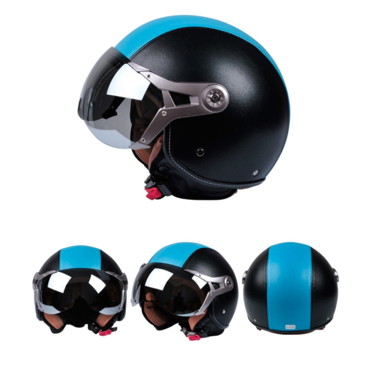 GXT Electric Vehicle Half Cover Four Seasons Retro Helmet, Size: XL(White Red) - Helmets by GXT | Online Shopping South Africa | PMC Jewellery | Buy Now Pay Later Mobicred