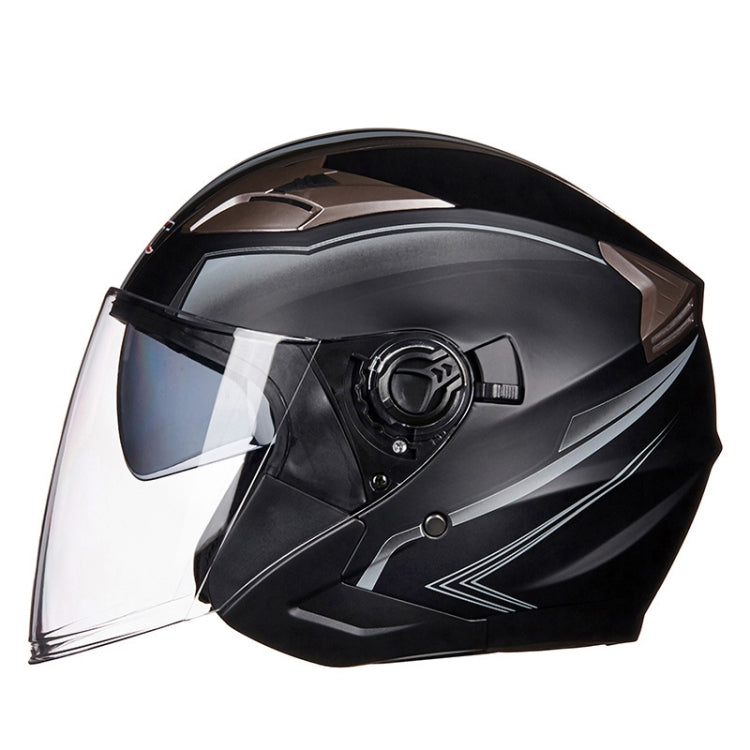 GXT 708 Electric Vehicle Dual Lens Helmet Four Seasons Safety Helmet, Size: L(Matt Black Gray) - Helmets by GXT | Online Shopping South Africa | PMC Jewellery | Buy Now Pay Later Mobicred