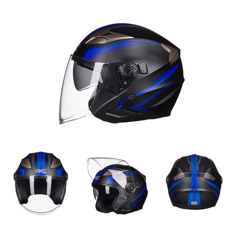 GXT 708 Electric Vehicle Dual Lens Helmet Four Seasons Safety Helmet, Size: M(Matt Black Red) - Helmets by GXT | Online Shopping South Africa | PMC Jewellery | Buy Now Pay Later Mobicred