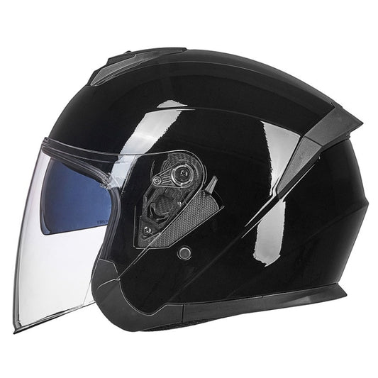 GXT Electric Vehicle Four Seasons Sun Protection & Windshield Double Lens Helmet, Size: L(Bright Black) - Helmets by GXT | Online Shopping South Africa | PMC Jewellery | Buy Now Pay Later Mobicred
