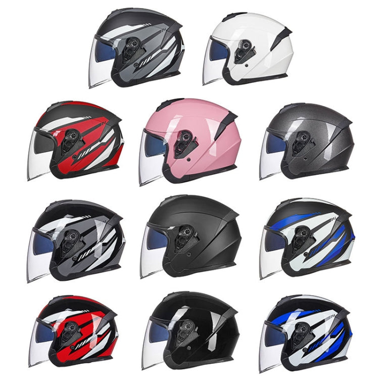 GXT Electric Vehicle Four Seasons Sun Protection & Windshield Double Lens Helmet, Size: M(Light Pink) - Helmets by GXT | Online Shopping South Africa | PMC Jewellery | Buy Now Pay Later Mobicred