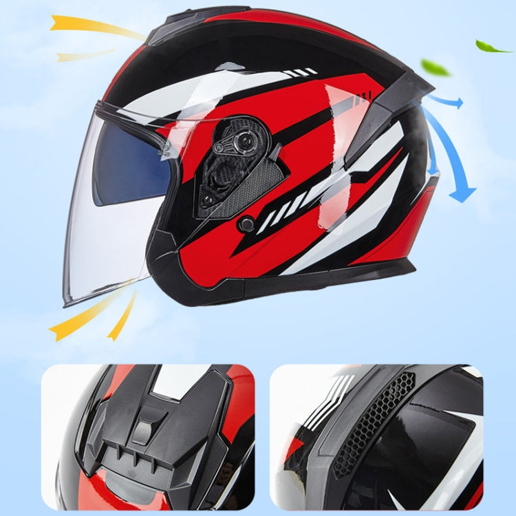 GXT Electric Vehicle Four Seasons Sun Protection & Windshield Double Lens Helmet, Size: L(Bright Black) - Helmets by GXT | Online Shopping South Africa | PMC Jewellery | Buy Now Pay Later Mobicred