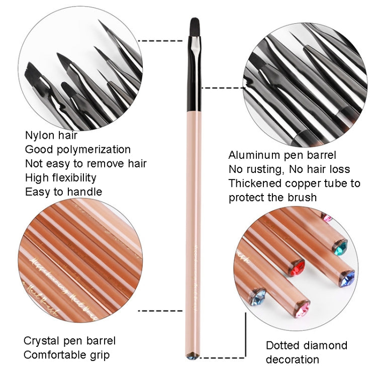 Acrylic Tea Color Pen Brush Beauty Nail Pen Color Painting Drawing Pen Light Therapy Pen(KS09) - Nail Art Equipment by PMC Jewellery | Online Shopping South Africa | PMC Jewellery | Buy Now Pay Later Mobicred