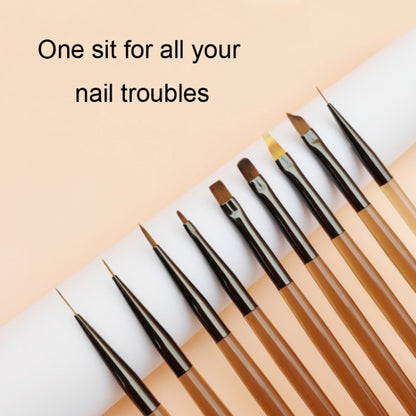 Brown Nail Art Pen Set Colorful Drawing Tools, Style: Round Head Pen - Nail Art Equipment by PMC Jewellery | Online Shopping South Africa | PMC Jewellery | Buy Now Pay Later Mobicred