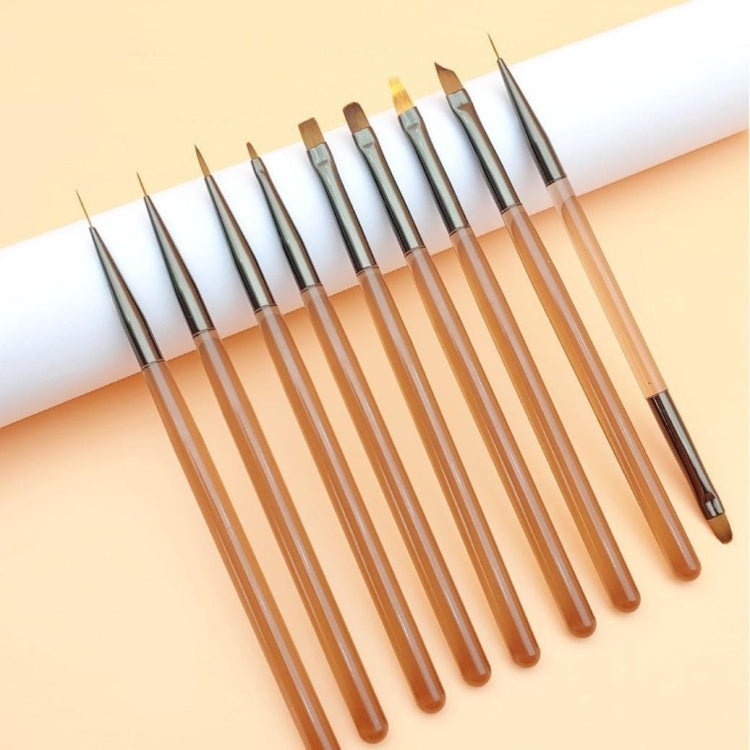 Brown Nail Art Pen Set Colorful Drawing Tools, Style: Petals Pen - Nail Art Equipment by PMC Jewellery | Online Shopping South Africa | PMC Jewellery | Buy Now Pay Later Mobicred