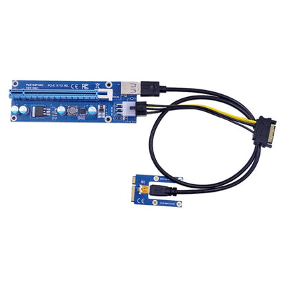 PCE164P-N03 VER006C Mini PCI-E 1X To 16X Riser For Laptop External Image Card, Spec: Blue Board 6pin - Add-on Cards by PMC Jewellery | Online Shopping South Africa | PMC Jewellery