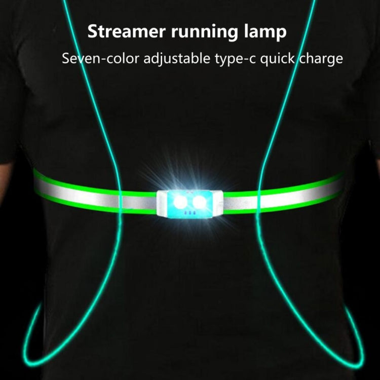 USB Rechargeable Running Light Strap Chest Light(Dark Blue) - Reflective Material by PMC TechLife | Online Shopping South Africa | PMC TechLife | Buy Now Pay Later Mobicred