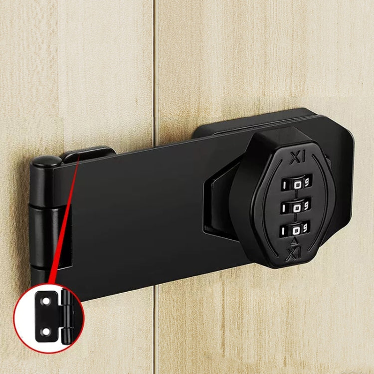 Screw Installation Cabinet Door Combination Lock Anti-Theft Drawer Lock, Style: Two Hole 3 inch Black - Door Locks & Cabinet Locks by PMC Jewellery | Online Shopping South Africa | PMC Jewellery