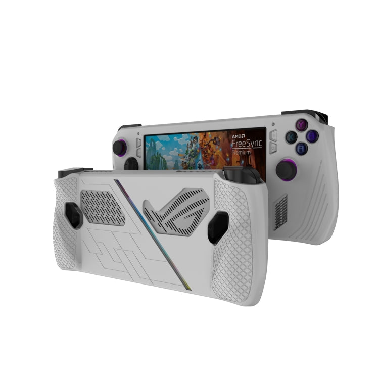 For ASUS ROG Ally Game Console Silicone Protective Cover Spray Oil Case(White) - Accessories by PMC Jewellery | Online Shopping South Africa | PMC Jewellery