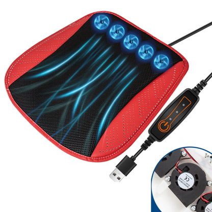 Multifunctional USB Fan Ventilation Heat Dissipation Car Seat Cushion(Red) - Seat Accessories by PMC Jewellery | Online Shopping South Africa | PMC Jewellery | Buy Now Pay Later Mobicred